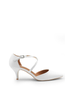 Where's That From White Pu Kennedi Low Kitten Heels - Size 3 Image 1