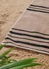 Catherine Lansfield Banded Stripe Cotton Beach Towel Pair - One Size Image 2
