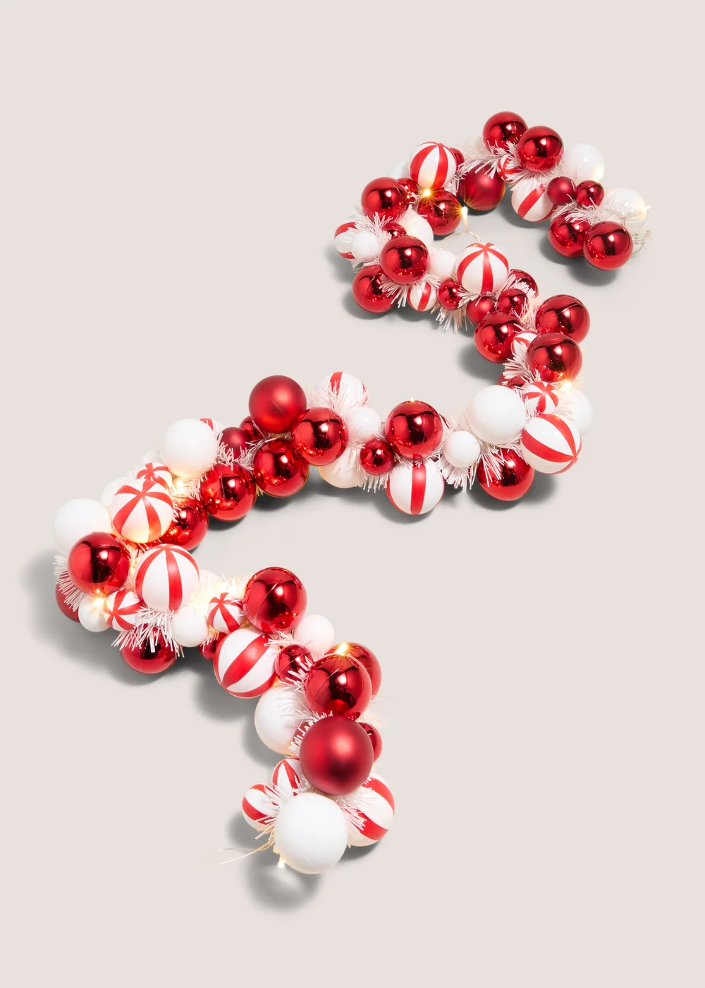 Joyful Pre Lit Bauble Garland Candy Image 1