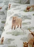 Green Highland Cow Duvet Set - Single Image 2