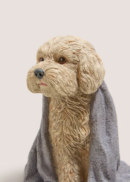 Beige Cockapoo In Towel Ornament Image 2
