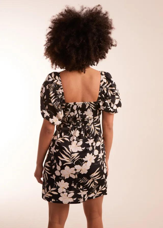 Blue Vanilla Black Ring Detail Mini Dress