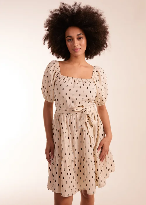 Blue Vanilla Stone Dobby Spot Mini Dress - L Image 1