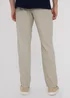 Threadbare Stone Linen Blend Drawcord Trousers - 2XL Image 2