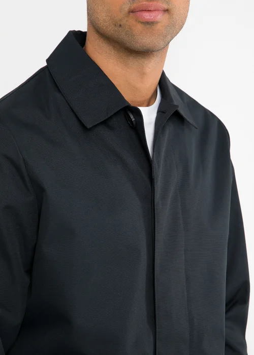 Threadbare Navy Showerproof Longline Tailored Mac - L Image 3