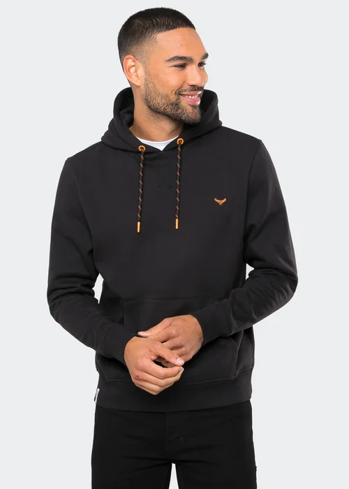 Threadbare Black Cotton Blend Pullover Hoody - Small Image 1