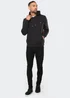 Threadbare Black Cotton Blend Pullover Hoody - Small Image 4