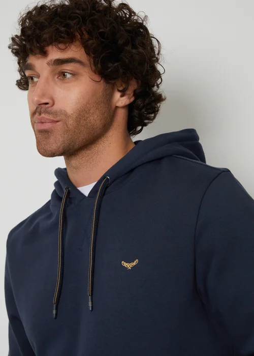 Threadbare Navy Cotton Blend Pullover Hoody - XXL Image 3