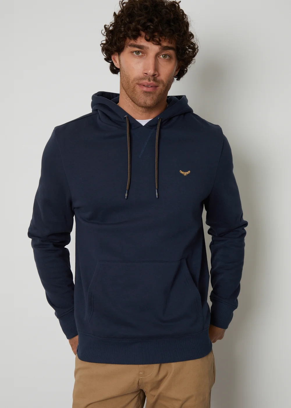 Threadbare Navy Cotton Blend Pullover Hoody - XXL Image 1