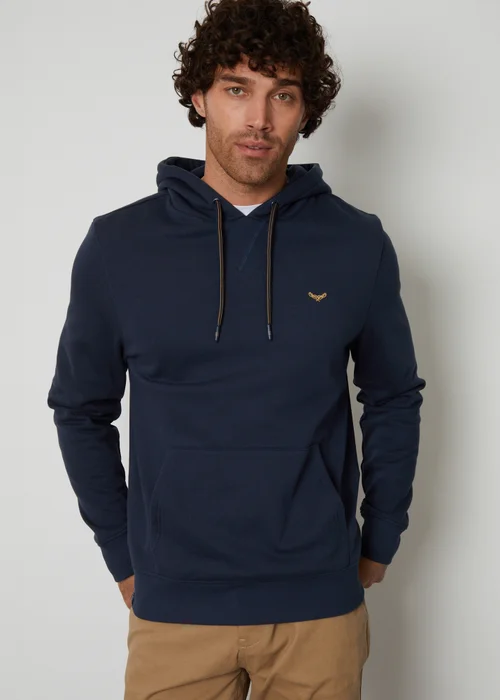 Threadbare Navy Cotton Blend Pullover Hoody - XXL Image 1