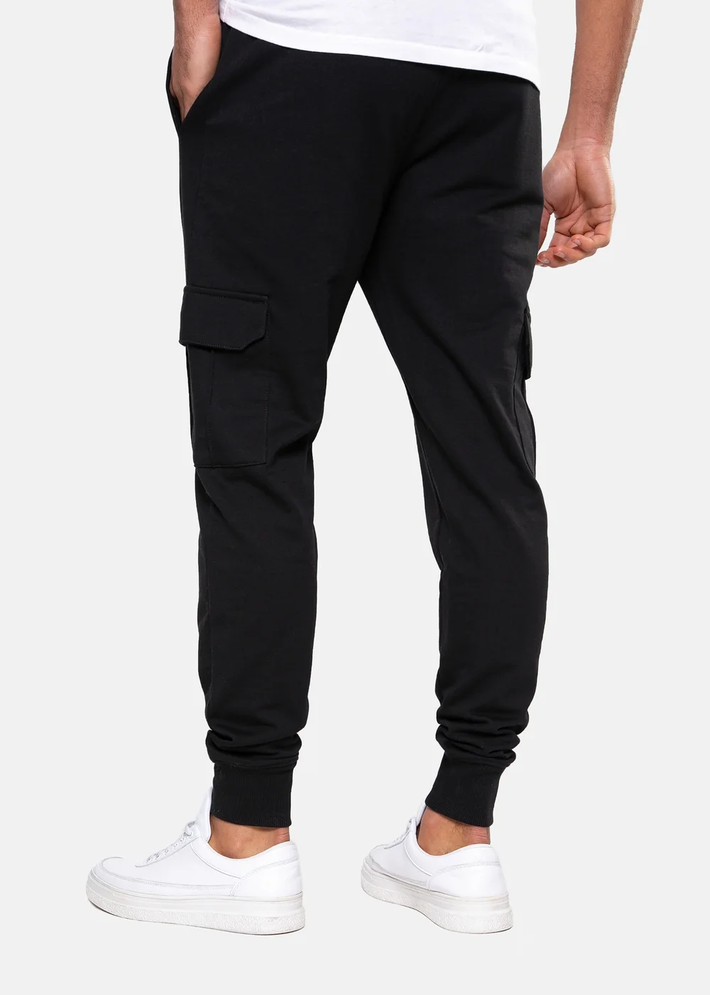 Threadbare Black Cargo Style Joggers - M Image 2