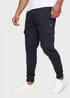 Threadbare Navy Cargo Style Joggers - XL Image 1