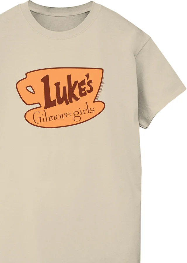 Spiral Galaxy Gilmore Girls Luke's Logo Sand Printed Boyfriend Fit T-Shirt