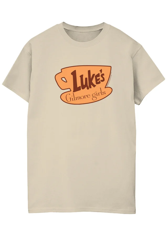 Spiral Galaxy Gilmore Girls Luke's Logo Sand Printed Boyfriend Fit T-Shirt
