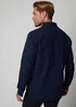 Threadbare Navy Oxford Cotton Long Sleeve Shirt - Medium Image 2
