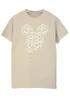 Disney Mickey Mouse Chamomile Head Sand Printed Boyfriend Fit T-Shirt - 4XL Image 1
