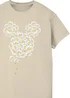 Disney Mickey Mouse Chamomile Head Sand Printed Boyfriend Fit T-Shirt - 4XL Image 2