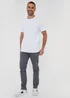 Threadbare Grey Cotton Slim Fit Chino Trousers With Stretch - 38/L32 Image 4