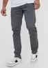 Threadbare Grey Cotton Slim Fit Chino Trousers With Stretch - 38/L32 Image 1