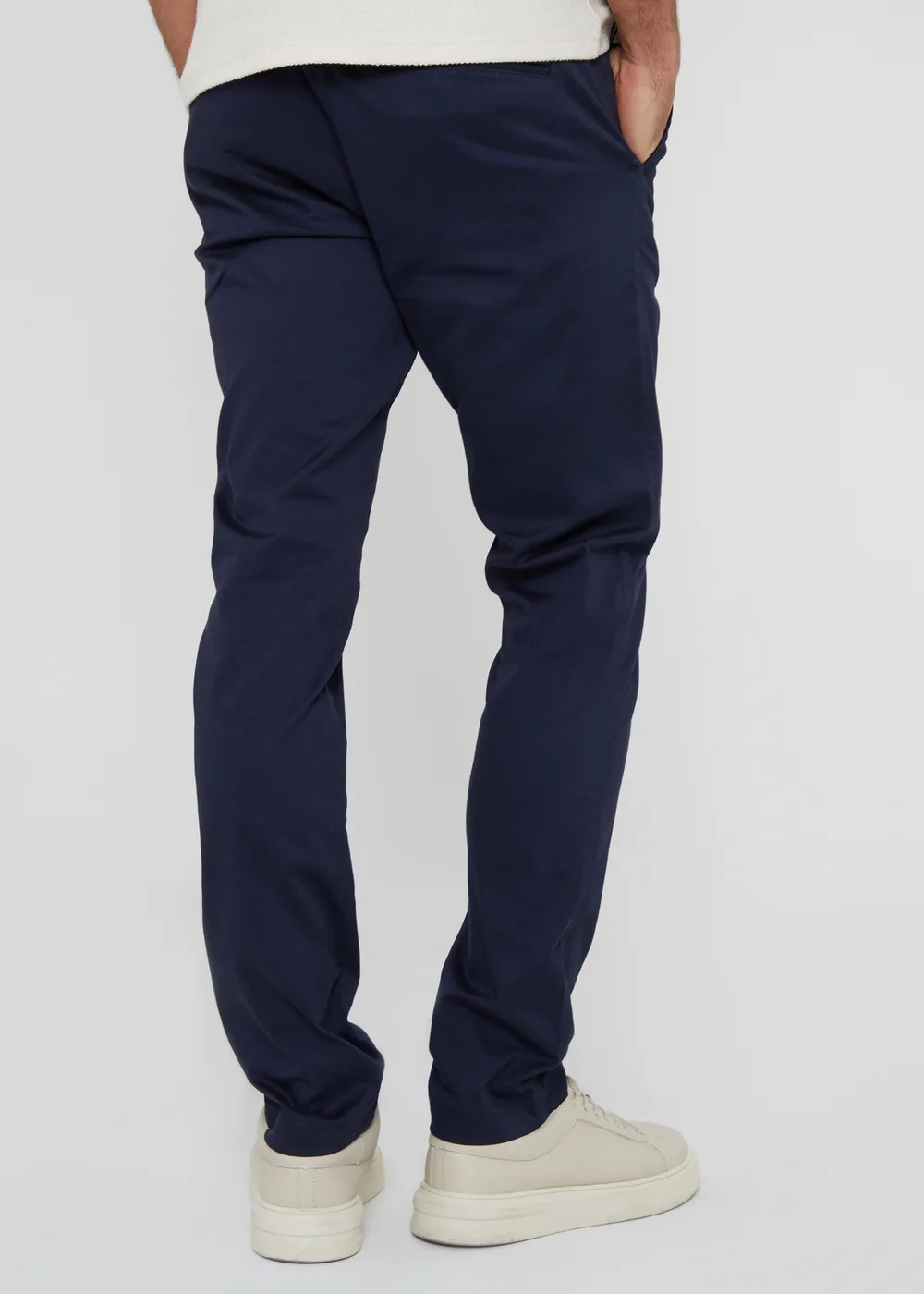 Threadbare Navy Cotton Slim Fit Chino Trousers With Stretch - 38/L32 Image 2