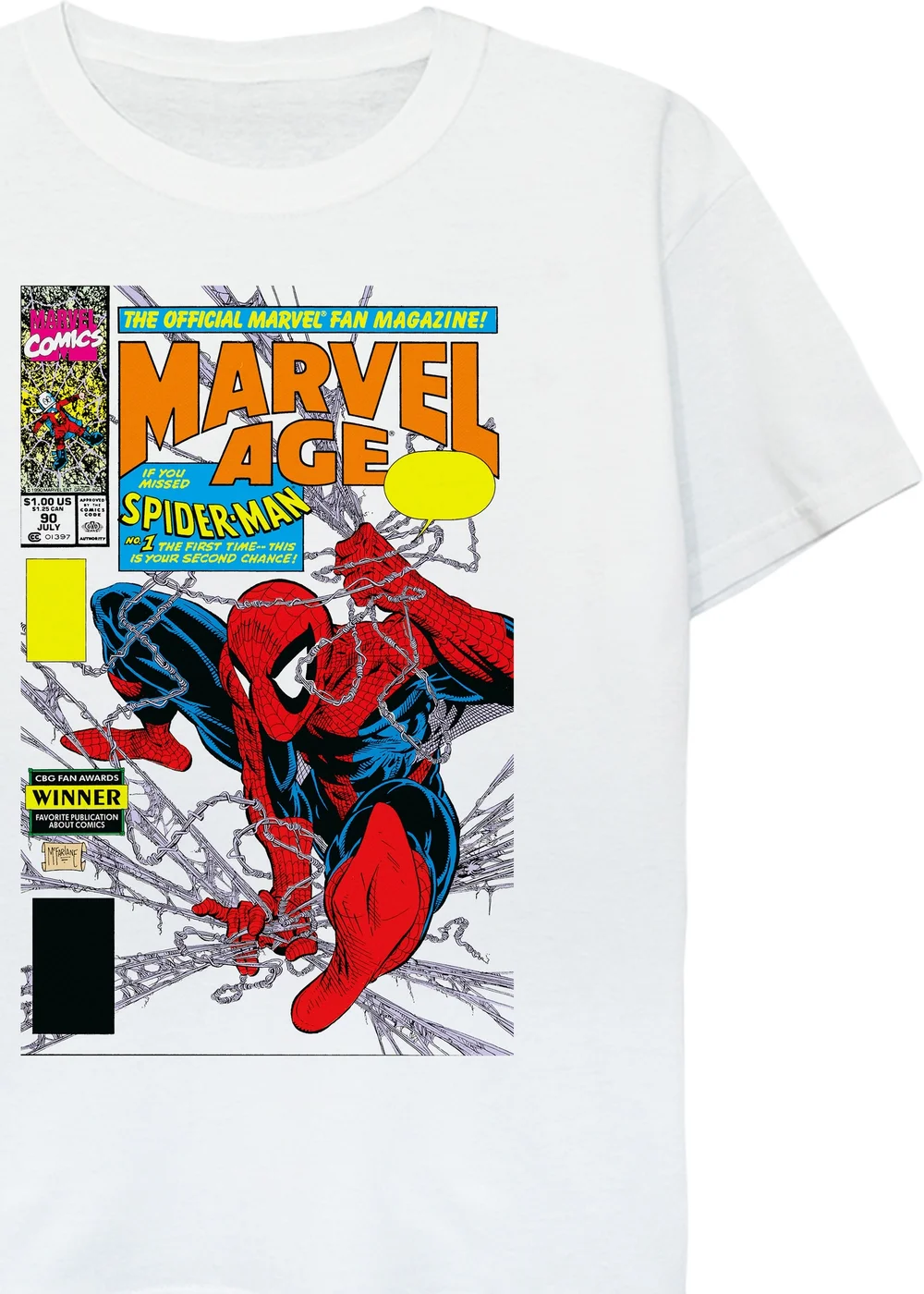 Marvel Kids White Spider-Man Age Comic Cover Printed T-Shirt (3-13 yrs) - Age 12-13 Years Image 2