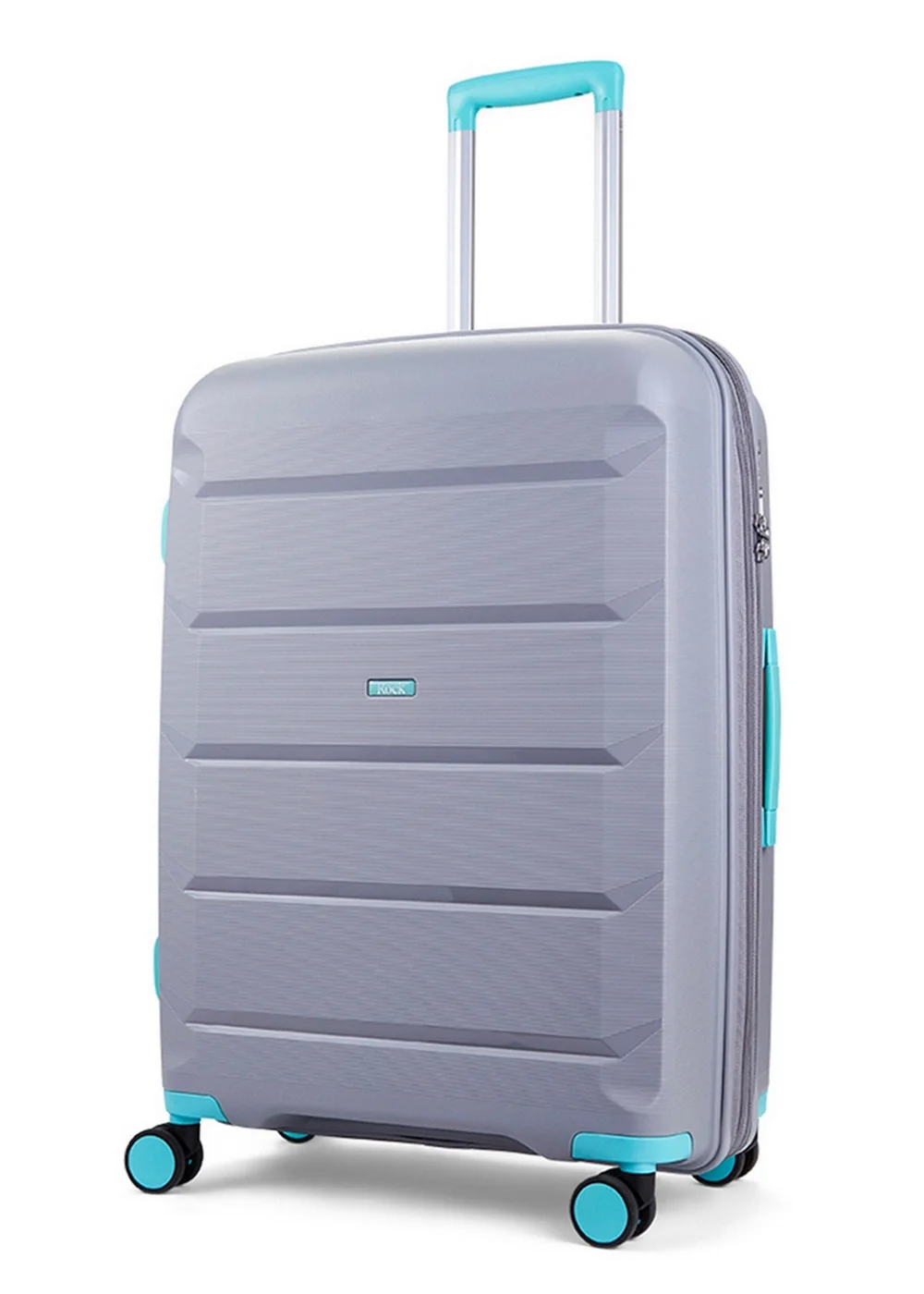 Rock Tulum Suitcase Grey/Aqua - Small Image 2