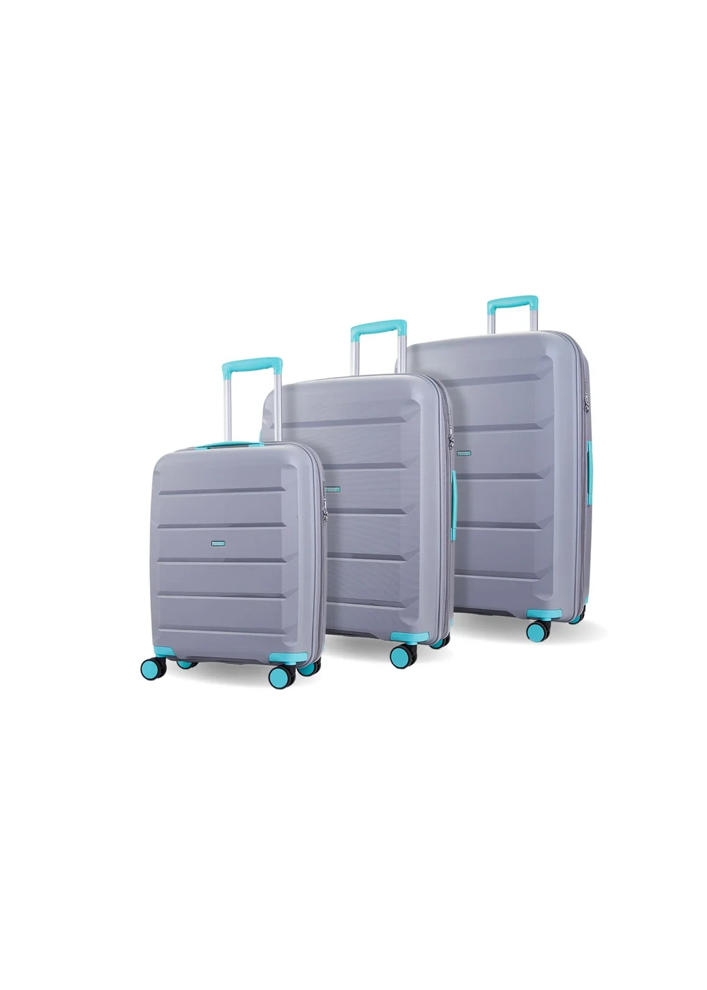 Rock Tulum Suitcase Grey/Aqua - Small Image 1