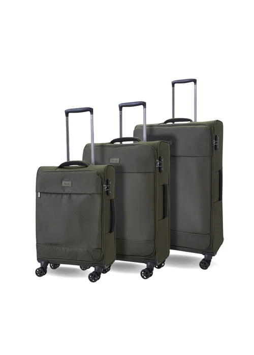 Rock Paris Suitcase Olive Green - Cabin Image 1