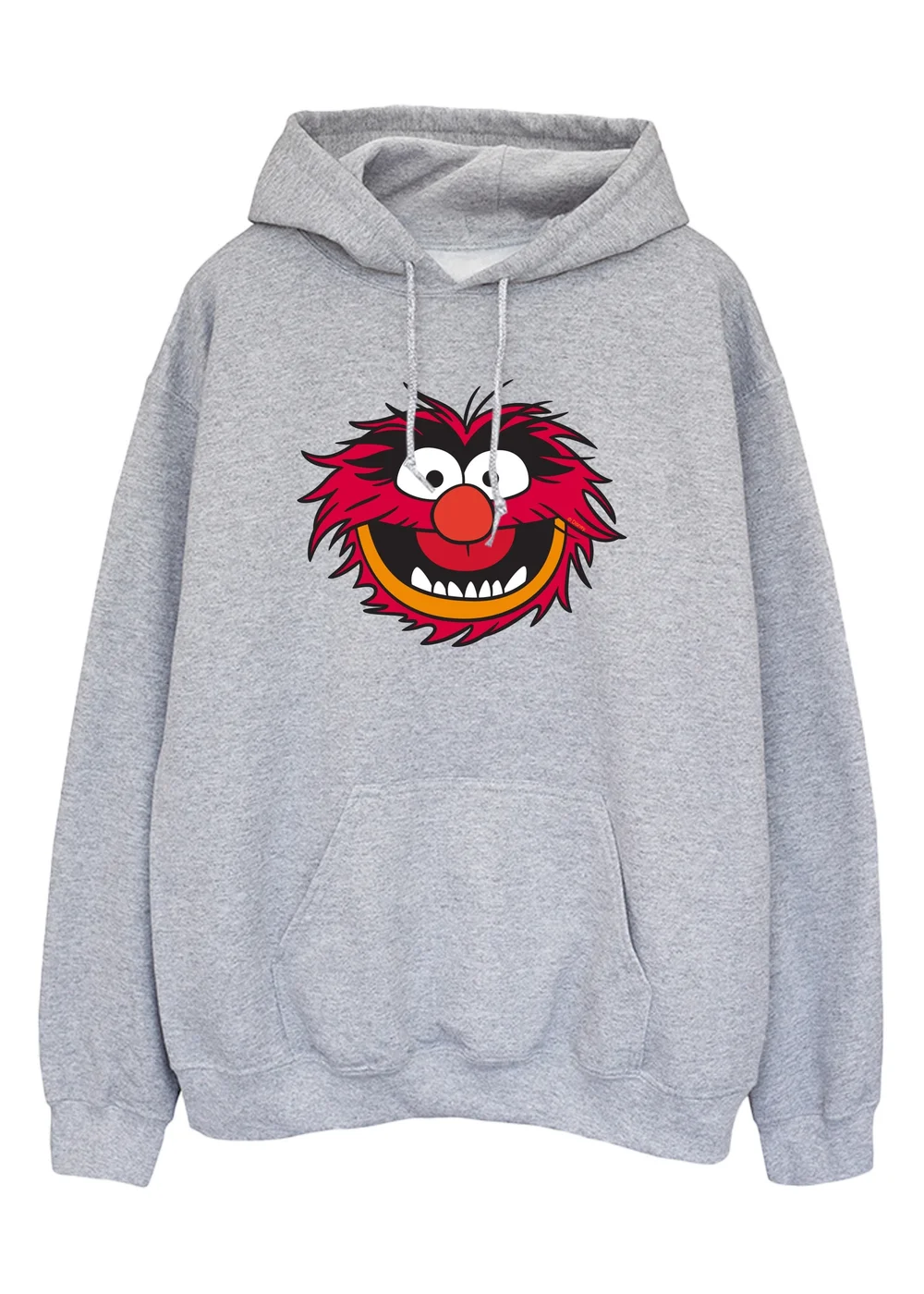 Disney Muppets Animal Head Heather Grey Printed Hoodie - 3XL Image 1
