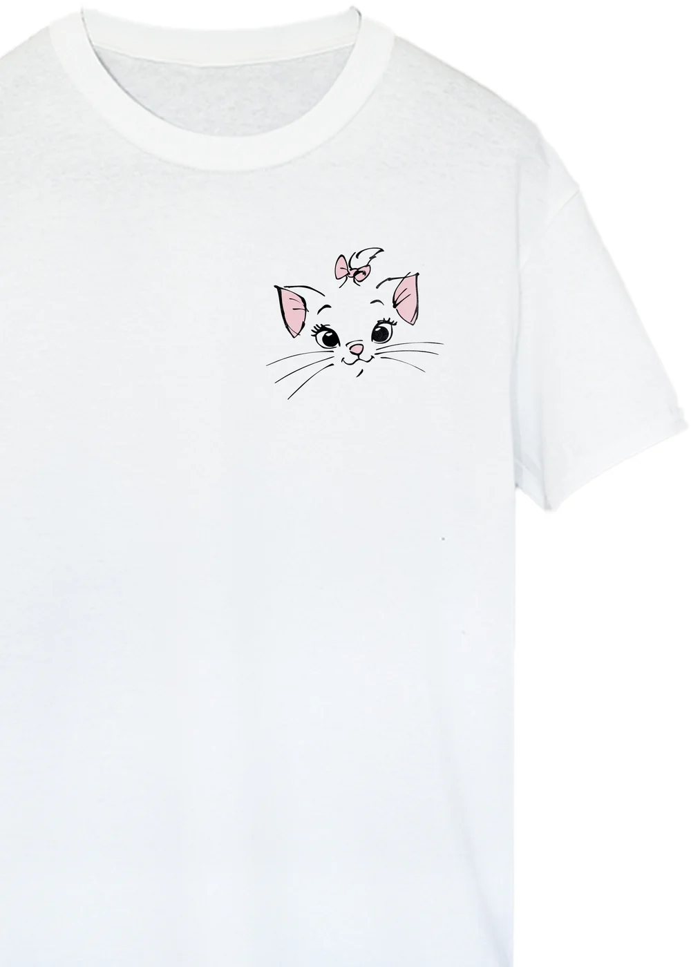 Disney The Aristocats Marie Face White Printed Boyfriend Fit T-Shirt - Small Image 2
