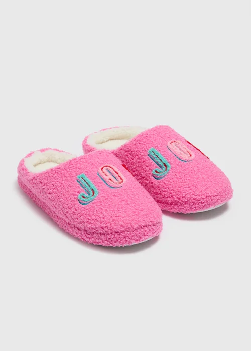 Joyful JOY Pink Mule Slippers - Small Image 1