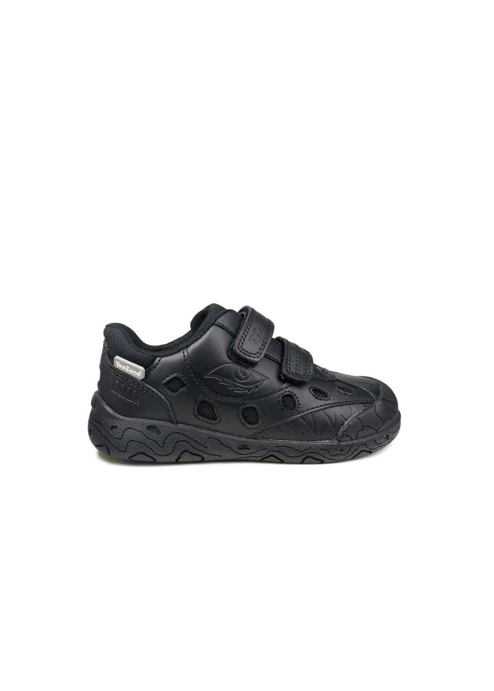 ToeZone Boys Black Jay Ortholite Dinosaur Rip Tape Shoe (Younger 8- Older 3) - Size 8 infants Image 2