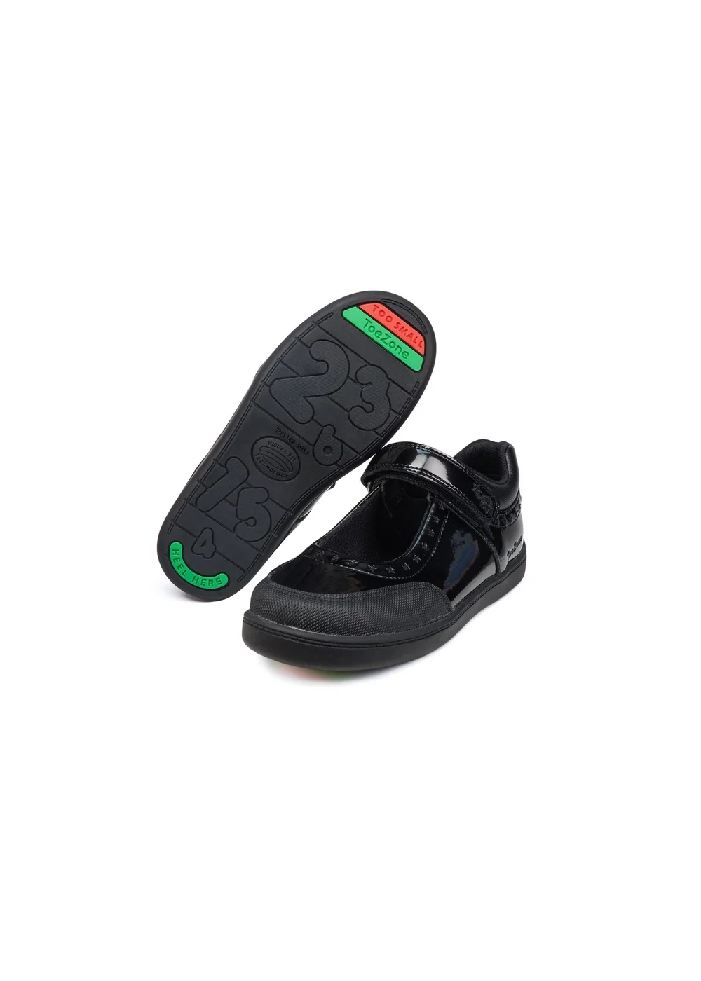 ToeZone Girls Black Sommer Ortholite Insole Technology Shoe (Younger 8- Older 2) - Size 8 infants Image 1