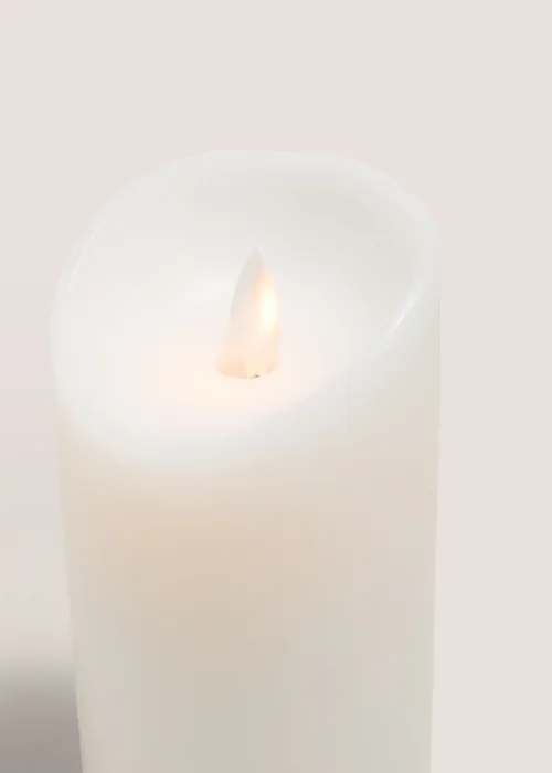 White LED Pillar Candle Image 2