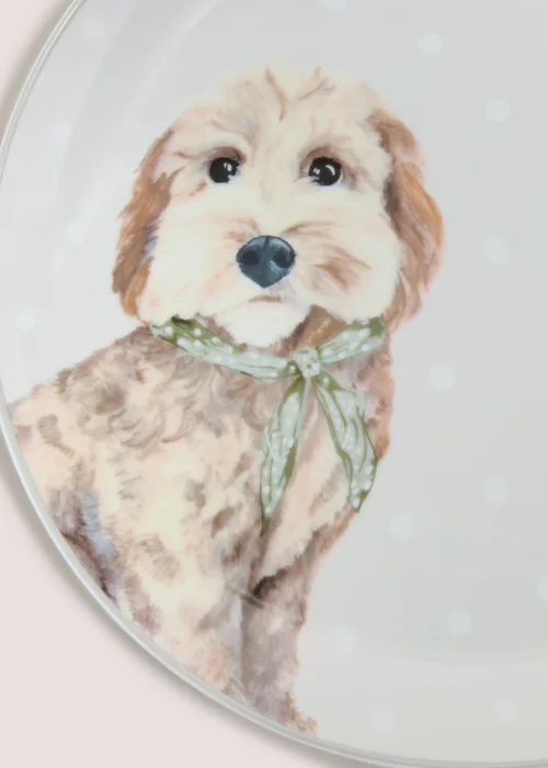 White Cockapoo Dinner Plate Image 2
