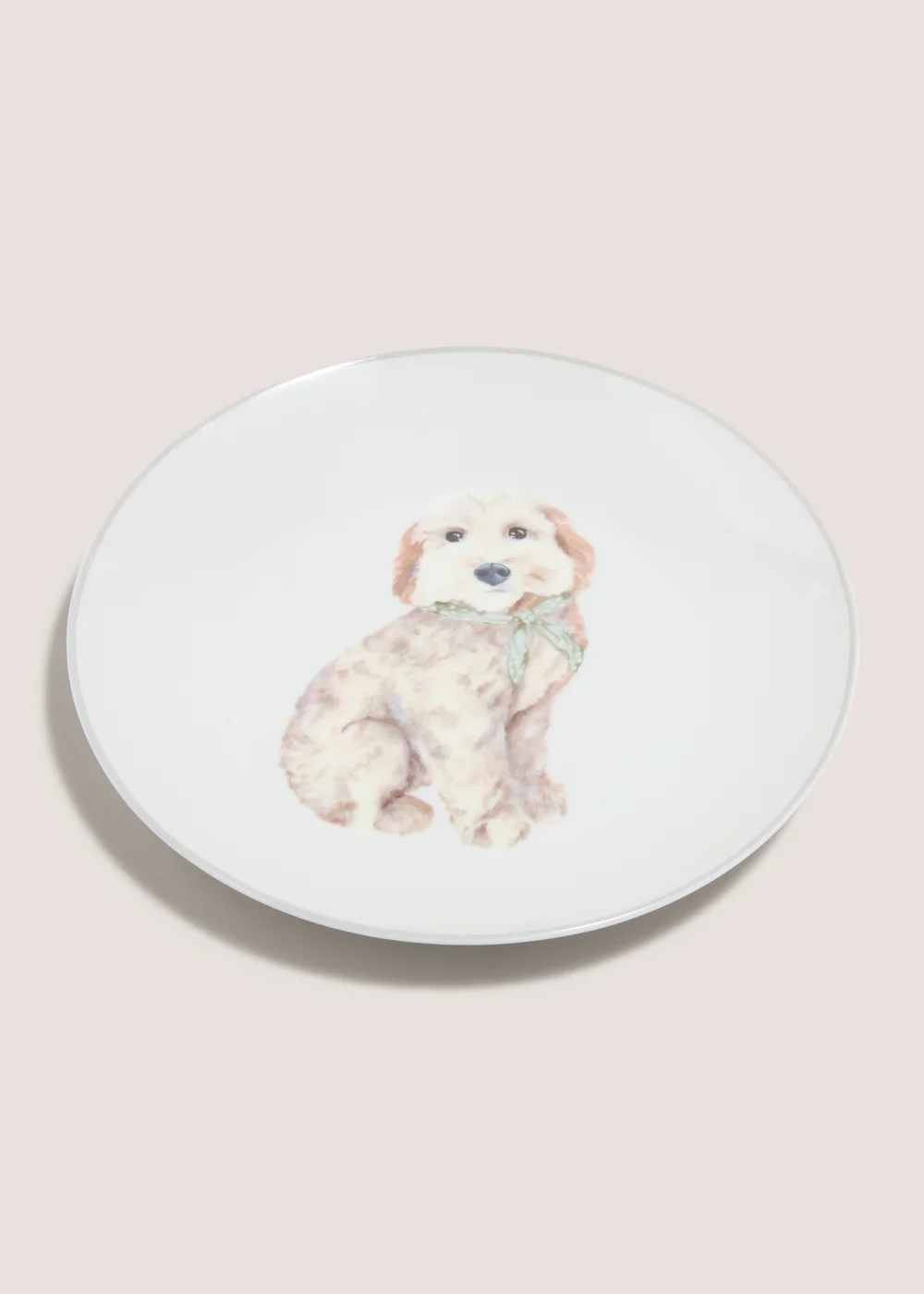 White Cockapoo Side Plate Image 1