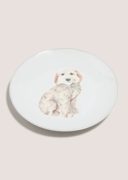 White Cockapoo Side Plate Image 1