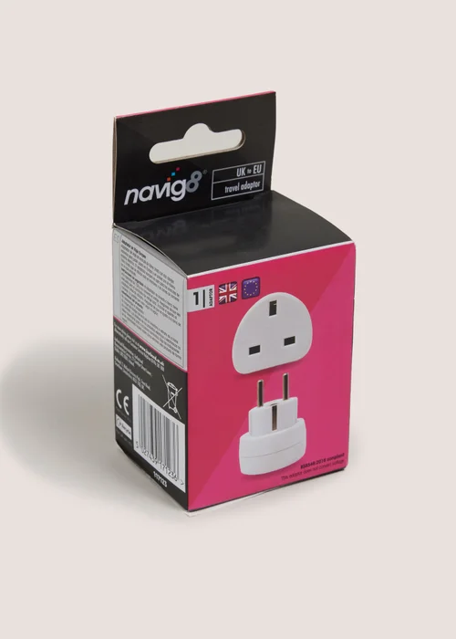 Navig8 UK to EU Travel Adapter Image 1