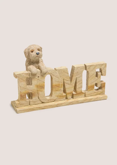 Beige Cockapoo Resin Wood Ornament Image 1