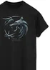 Spiral Galaxy The Witcher Wolf Logo Black Printed T-Shirt - XXL Image 2