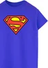 Spiral Galaxy Superman Shield Royal Blue Printed T-Shirt - Small Image 2