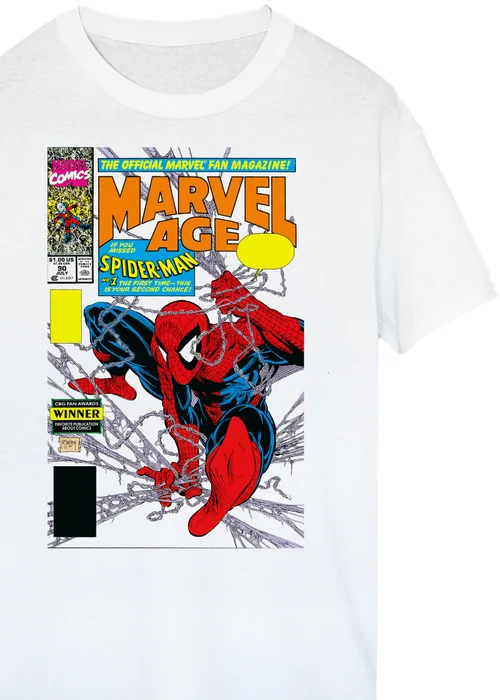 Marvel Spider-Man Age Comic Cover White Printed T-Shirt - 4XL Image 2