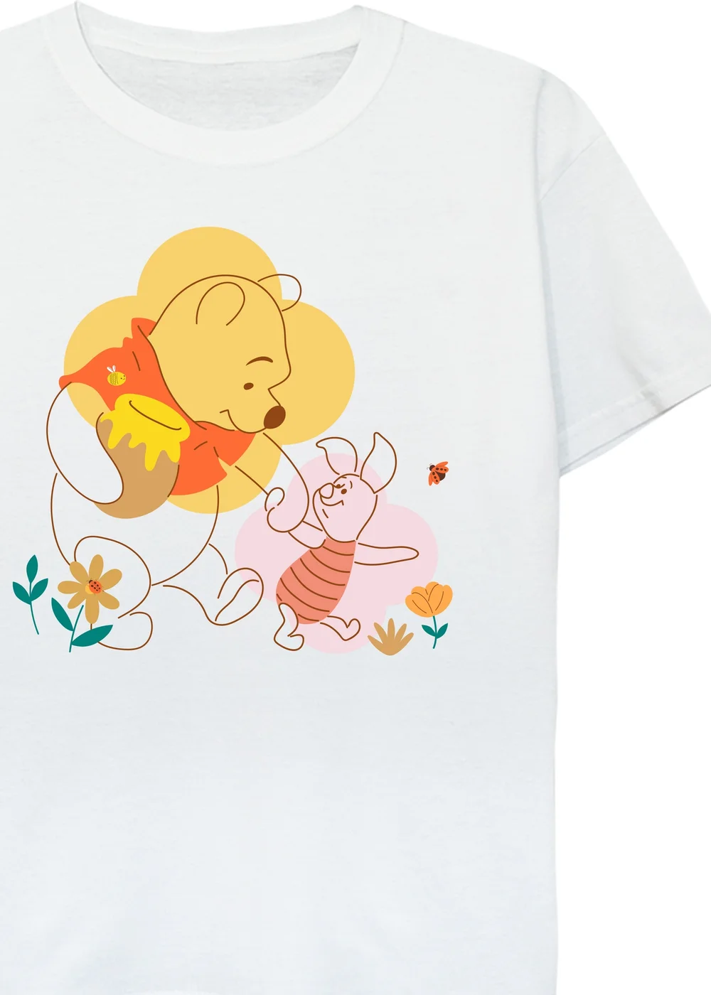 Disney Kids White Winnie The Pooh Piglet Printed T-Shirt (3-13 yrs) - Age 7-8 Years Image 2