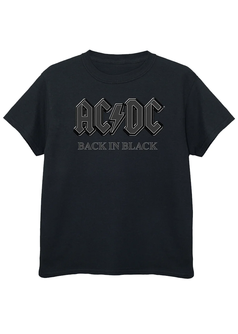ACDC Kids Black Back in Black Printed T-Shirt (3-13 yrs) - Age 5-6 Years Image 1