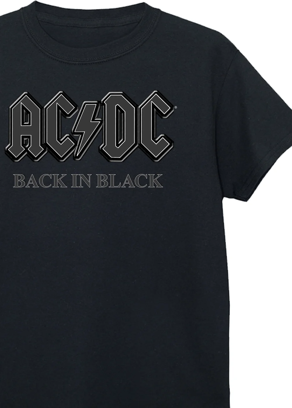 ACDC Kids Black Back in Black Printed T-Shirt (3-13 yrs) - Age 5-6 Years Image 2