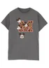 Disney Mickey Mouse M Faces Charcoal Printed Boyfriend Fit T-Shirt - Small Image 1