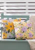 Wylder Nature Yellow Flower Filled Outdoor Cushions (43cm x 43cm x 8cm) - One Size Image 5