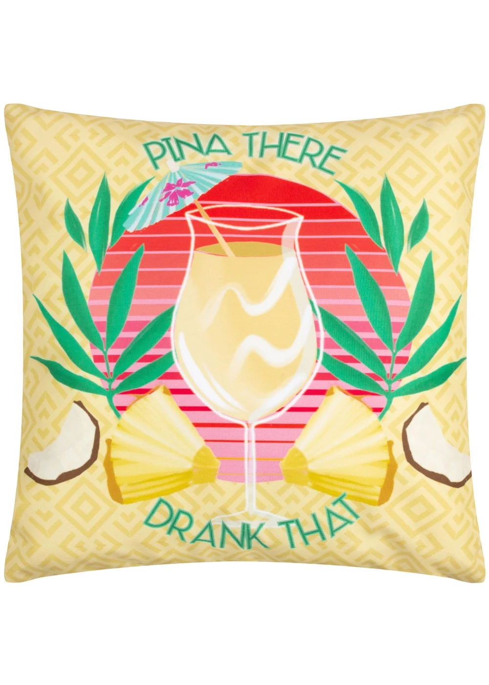 furn. Yellow Pina There Filled Outdoor Cushions (43cm x 43cm x 8cm) - One Size Image 2