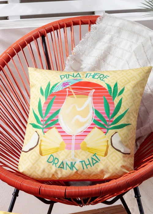 furn. Yellow Pina There Filled Outdoor Cushions (43cm x 43cm x 8cm) - One Size Image 1