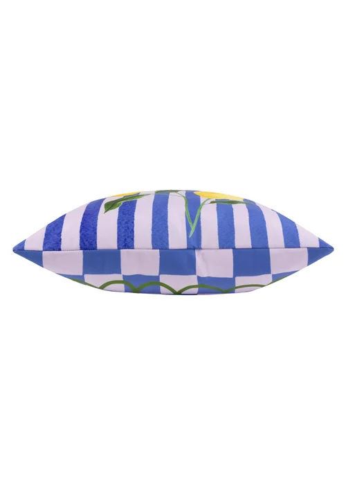 furn. Blue Lemons Filled Outdoor Cushions (43cm x 43cm x 8cm) - One Size Image 4